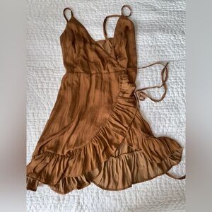 Free people wrap dress - bronzy color